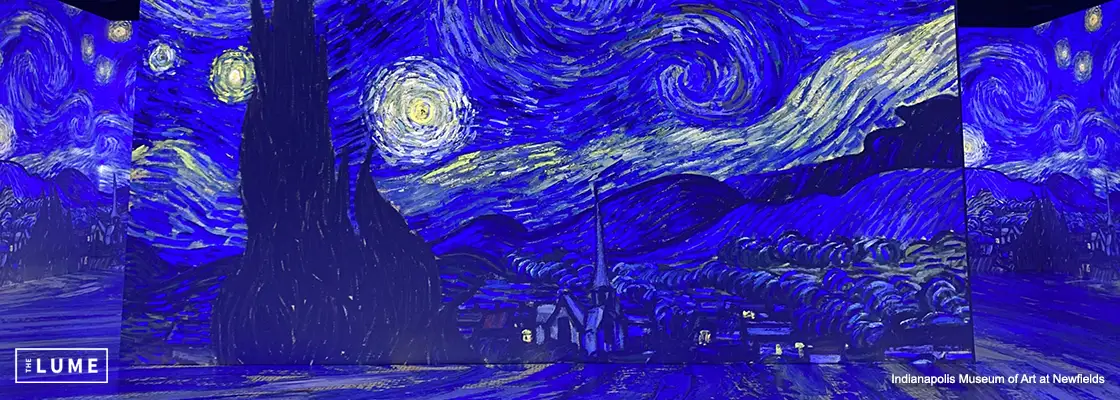 Van Gogh projection exhibit at The Lume